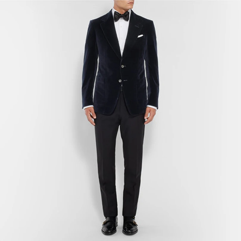 Best продажи джентльмен Стиль бархат смокинг однобортный лацканы три кармана вечерние Костюмы (куртка + Штаны + галстук-бабочка) Best продажи джентльмен Стиль бархат смокинг однобортный лацканы три кармана вечерние Костюмы (куртка + Штаны + галстук-бабочка)