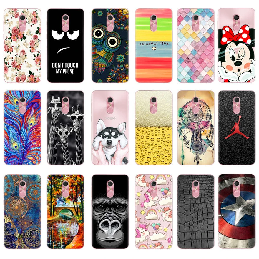 TPU Soft Cases for Alcatel A3 Plus Silicone Case 5.5&quot Cute Coque Phone Back Cover Cartoon Fundas |