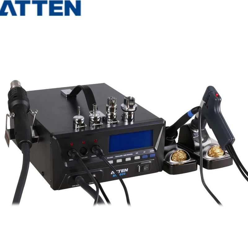 

ATTEN MS-800 800W 110V/220V Heat Guns + Soldering Stations + Suction tin Stations 3 in 1 Advanced maintenance system