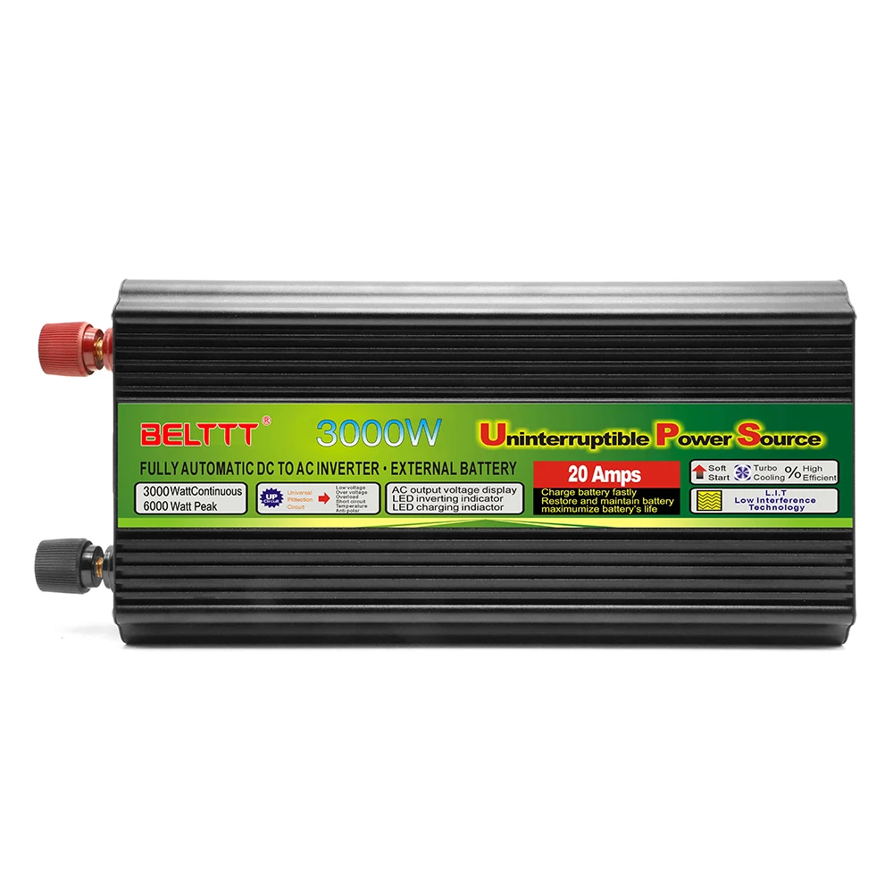 US $185.73 Free Shipping LCD display UPS inverter solar power inverter 12V 220V 3000W offgrid solar power inverter
