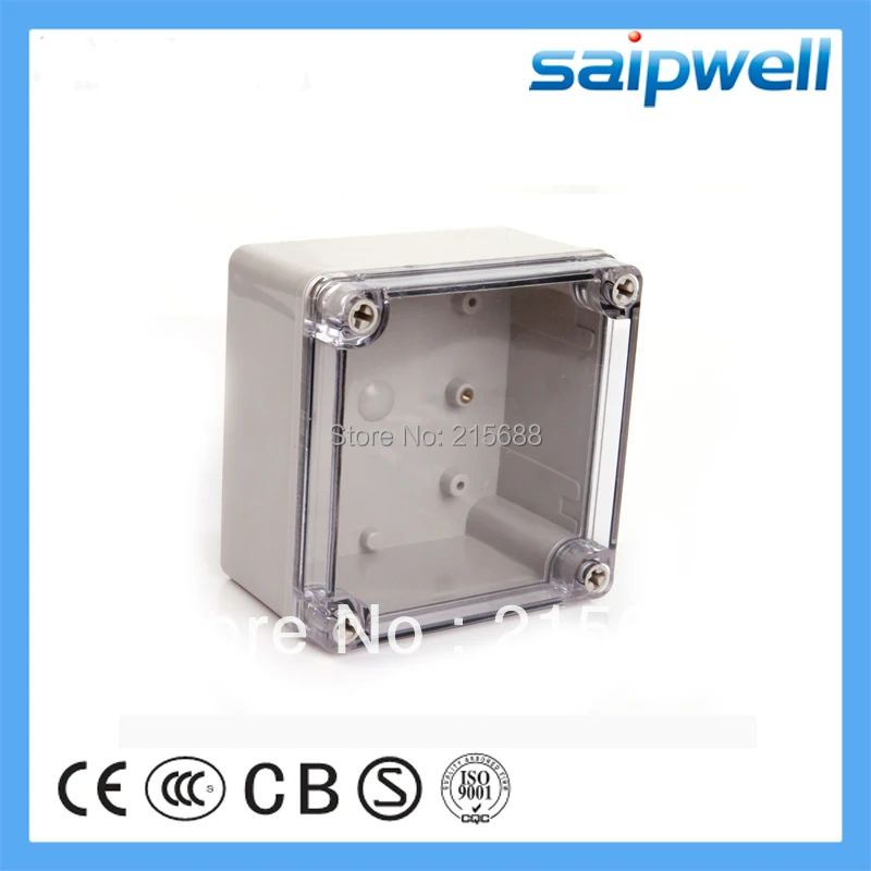 

125*125*75mm Transparent waterproof box plastic ABS switch box IP66 junction box electronic box DS-AT-1212-S