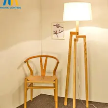 Современный светодиодный стоящий светильник красивый деревянный дизайн торшеры Япония с тканевым абажуром для гостиной спальни столовой кабинета