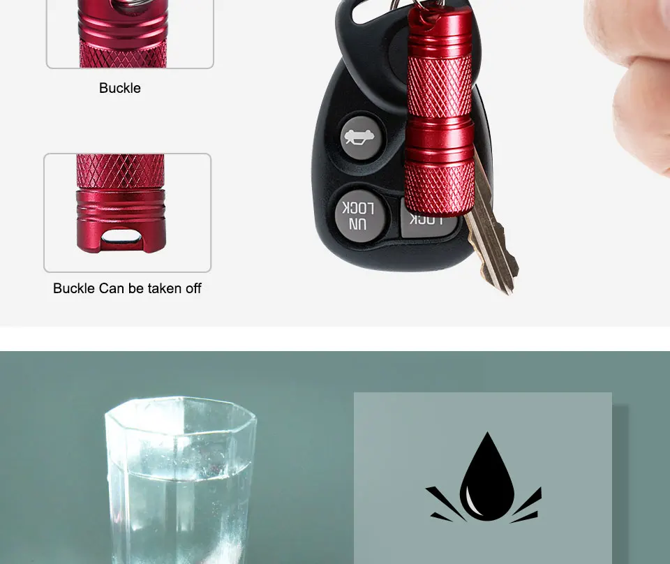 New Pocket Mini LED Flashlight USB Rechargeable Portable Waterproof White Light Keychain Torch Super Small Lanterna with Battery (9)
