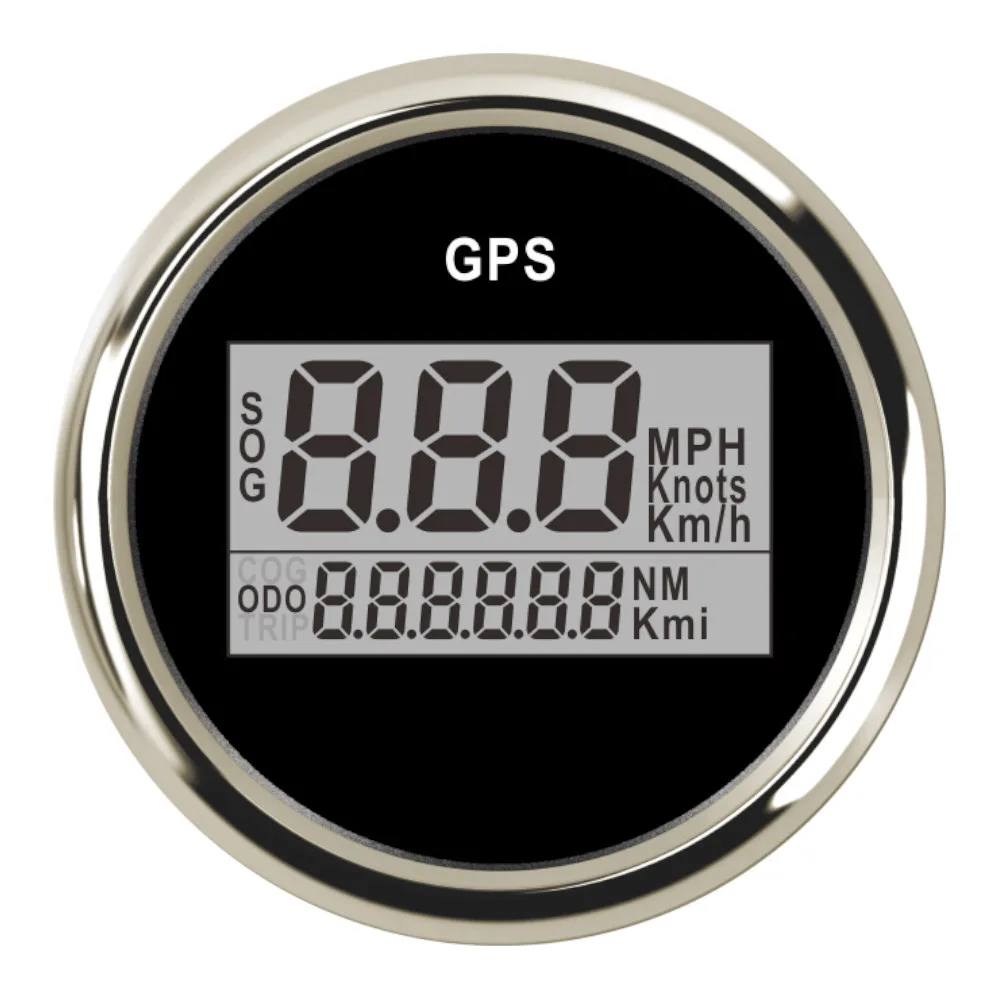 2 ''52 мм gps измеритель скорости одометр цифровой gps лодочный измеритель скорости 0~ 999 узлов км/ч mph Автомобильный датчик скорости gps антенна подсветка - Цвет: BS