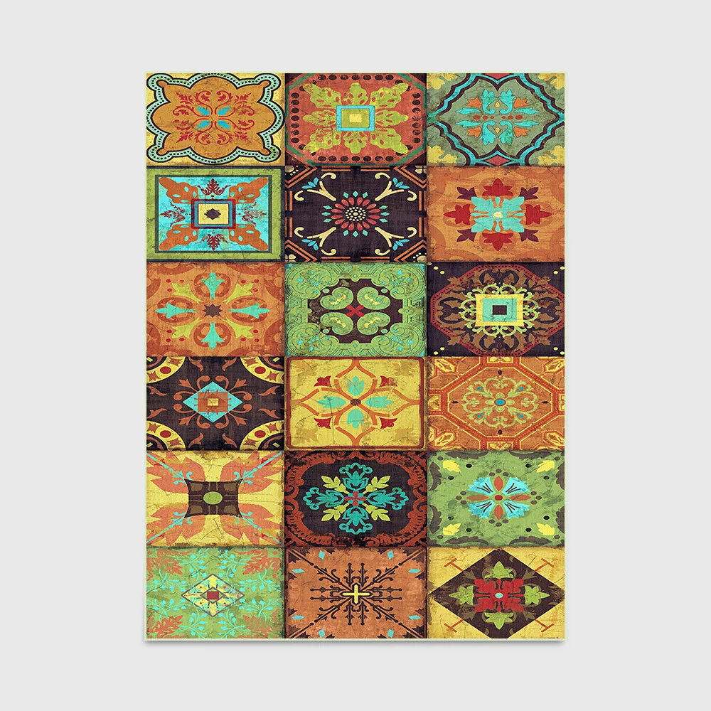 Modern Home Area Rug Europe Type Fashion retro Splice Carpets for Living Room Bedroom Large Size Tapete Para Sala Alfombra Tapis