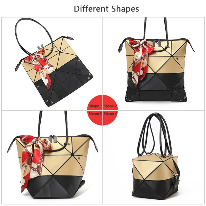 Nevenka Women Luminous Handbag Leather Shoulder Bag Women Geometric Handbags 2018 Large Tote Bag for Women Leather Crossbody Bag10