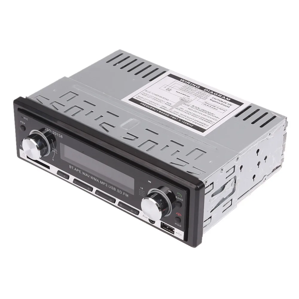 Latest Bluetooth Car MP3 Player 1 Din Stereo Audio In-Dash FM Aux Input Receiver SD USB MP3 Radio Player