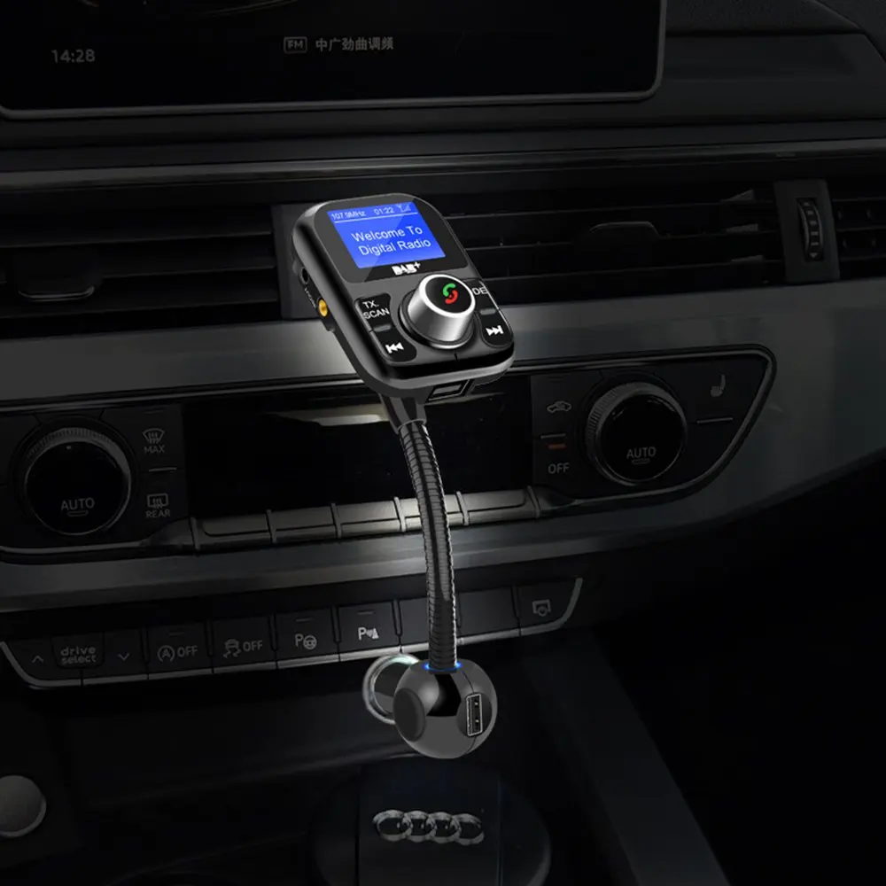 

BT002 USB Smart Car Charger Fast Speed Charging Safety Plug & Play Adjustable Angle LCD Display Real-time Monitor