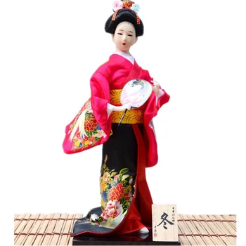 

Japanese Kimono Fabric Dolls Geisha Figurines beautiful hand made deocrative craft Geisha Miniatures Wedding deocration
