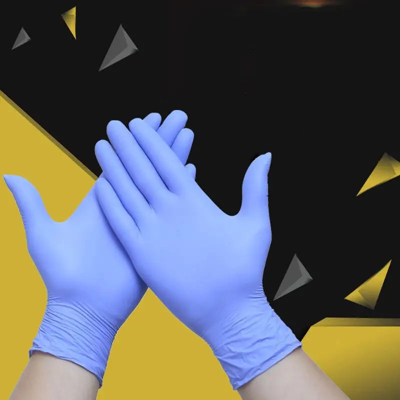 

100PCS Disposable Latex Vinyl or Nitrile Gloves Powder Free Non Latex Vinyl