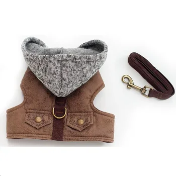 

Dog Pet Harness Outdoor Walking Pet Lead Jeans Chest Pet Vest Harness For Small Dogs Leash Dring Teddy Poddle 3 Size XS S M