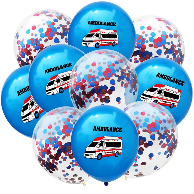 Gala-zone 10 шт полицейский школьный автобус автомобильные воздушные шары детский душ мальчик девочка день рождения конфетти украшения латексные детские игрушки Воздушные шары воздушные шары