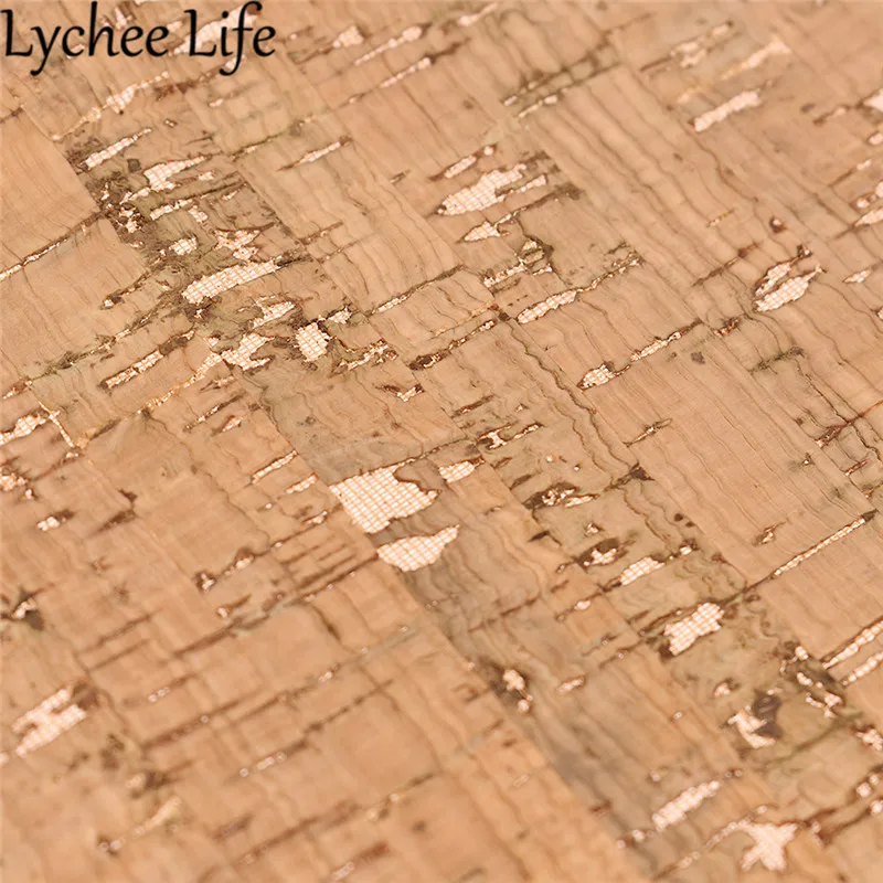 Lychee Life мягкая пробковая кожаная ткань PU 29x21 см Настенная кирпичная печатная Ткань