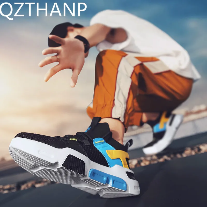 

2019 Lace-Up Lightweight Mesh Men Shoes Casual Breathable Dad Socks White Shoes Male Sneakers Tenis Masculino Adulto Footwear