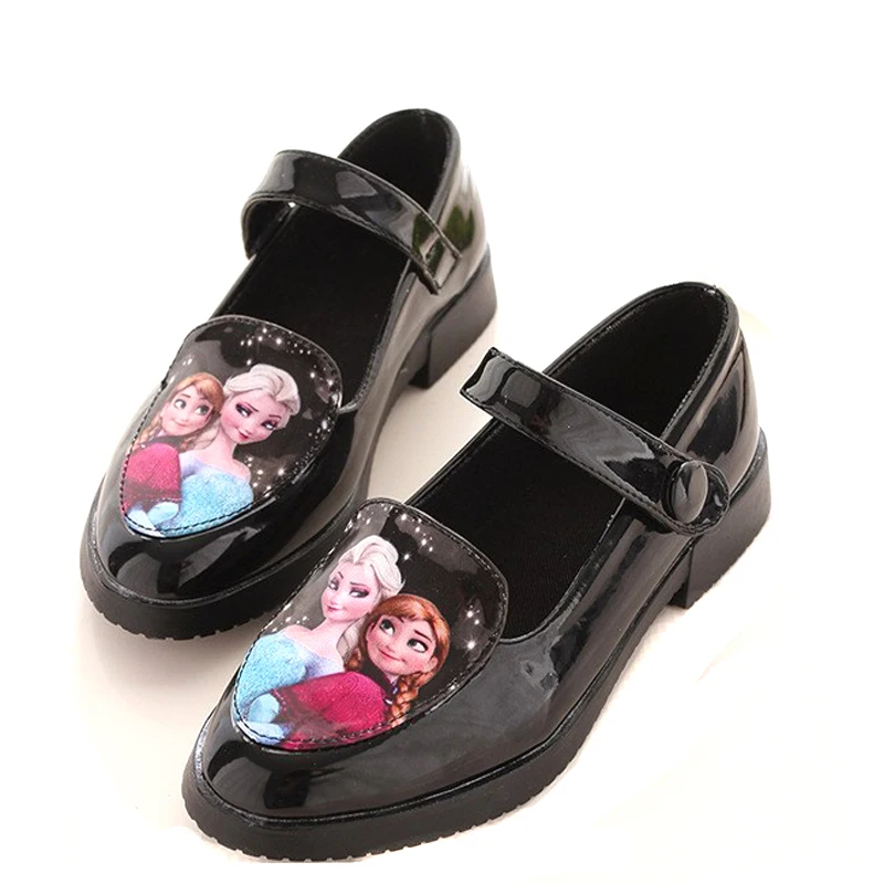

Elsa Patent Leather Shoes Kids Girls For Party Candy Color Low Heeled Princess Girls School Shoes Calzado Ninas Reine Des Neiges