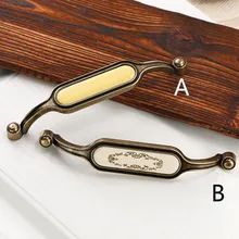 128mm vintage style furniture handles bronze dresser door handles 5″ antique brass ceramic kitchen cabinet drawer pulls knobs