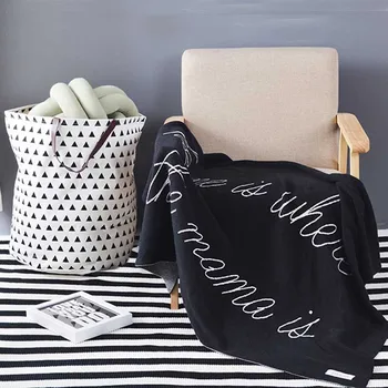 

Knitted Baby Blanket 100%Cotton Baby Bedding Winter Birthday Gift Newborn Soft Warm Receiving Blanket Envelopes For Newborns