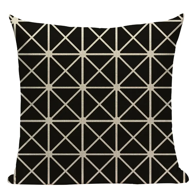 Пользовательские геометрические подушки декоративные узоры подушки льняные наволочки для дивана 45 см x 45 см Высокое качество декор наволочки - Цвет: L196-4