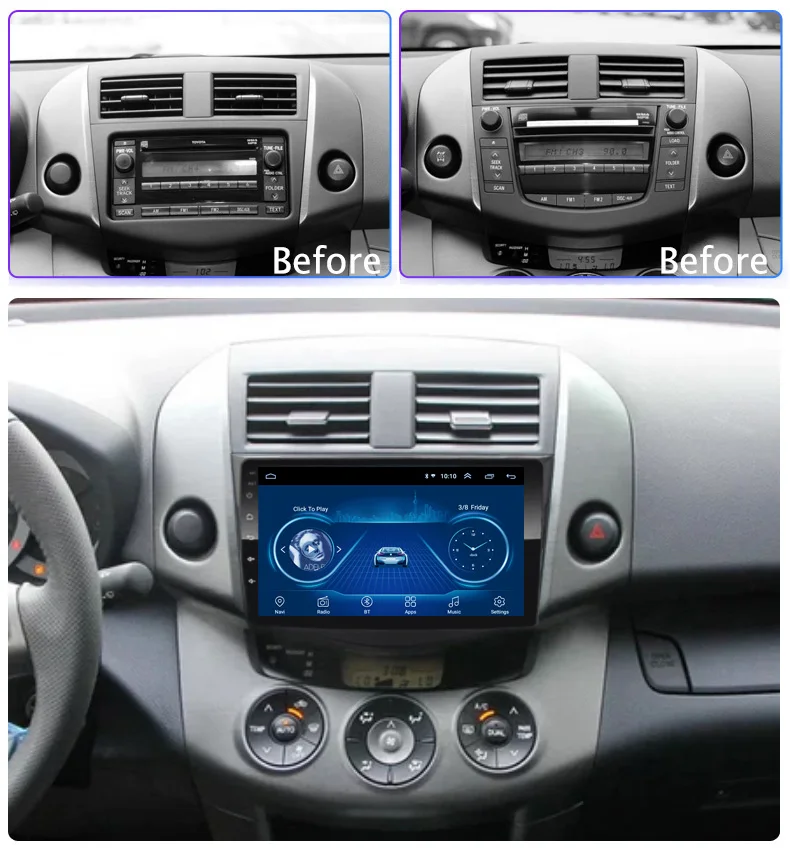 

Super Slim Touch Screen Android 8.1 radio GPS Navigation for toyota rav4 2007-2012 headunit tablets Stereo Multimedia Bluetooth
