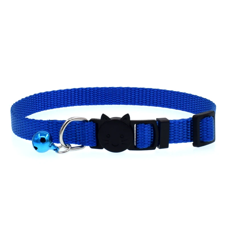 

Breakaway Nylon Cat Collar with Bell Quick Clasp Kitten Safety Buckle Adjustable Nylon Small Dogs Cats Neck Strap Pet Supplies