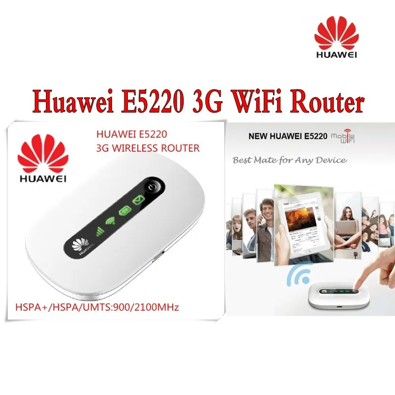 Лот 50 шт. Huawei e5220 Белый Мобильный Wi-Fi 3G HSPA 21 Мбит Беспроводной Hotspot модем Wi-Fi маршрутизатор, DHL доставки