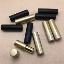 30 шт./лот) пустая губная помада матовая черная/Золотая магнитная контейнер для губной помады бальзам для губ диаметр трубки 12,1 мм