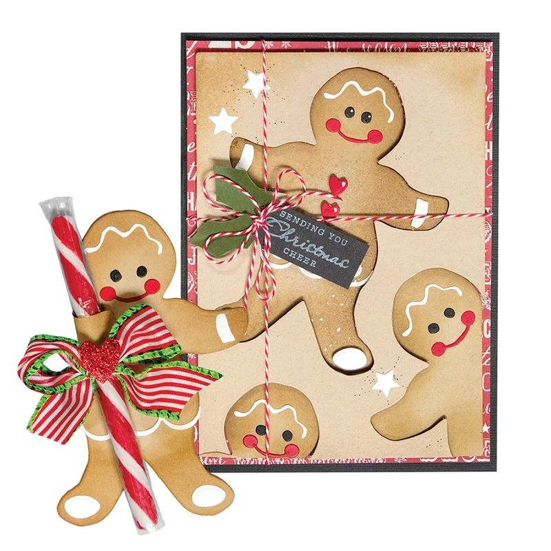 

Gingerbread Boy Metal Cutting Dies Stencils for DIY Scrapbooking Paper Cards Craft Decor Christmas Dies New 9.7*12.7 cm