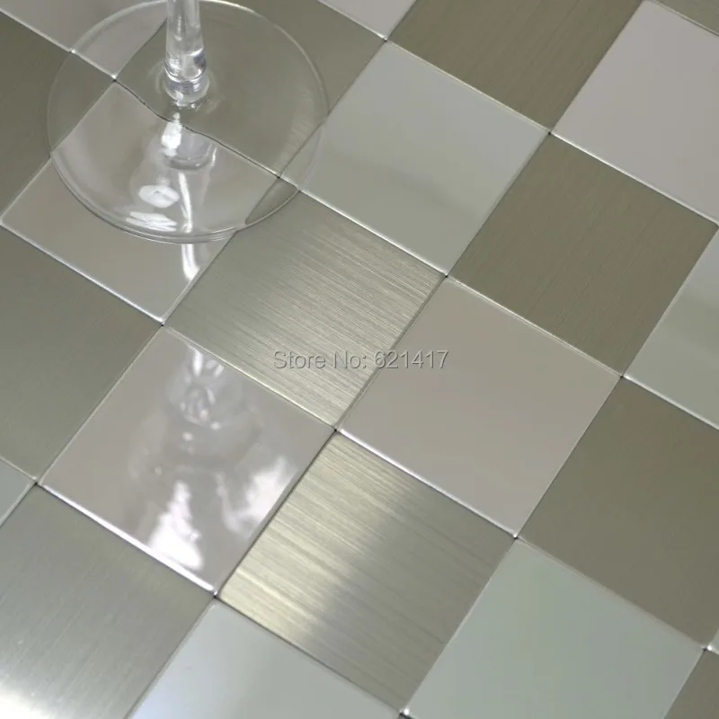 Алюминиевая пластина самоклеящаяся мозаичная плитка для кухни щиток декоративная плитка HMSM1011