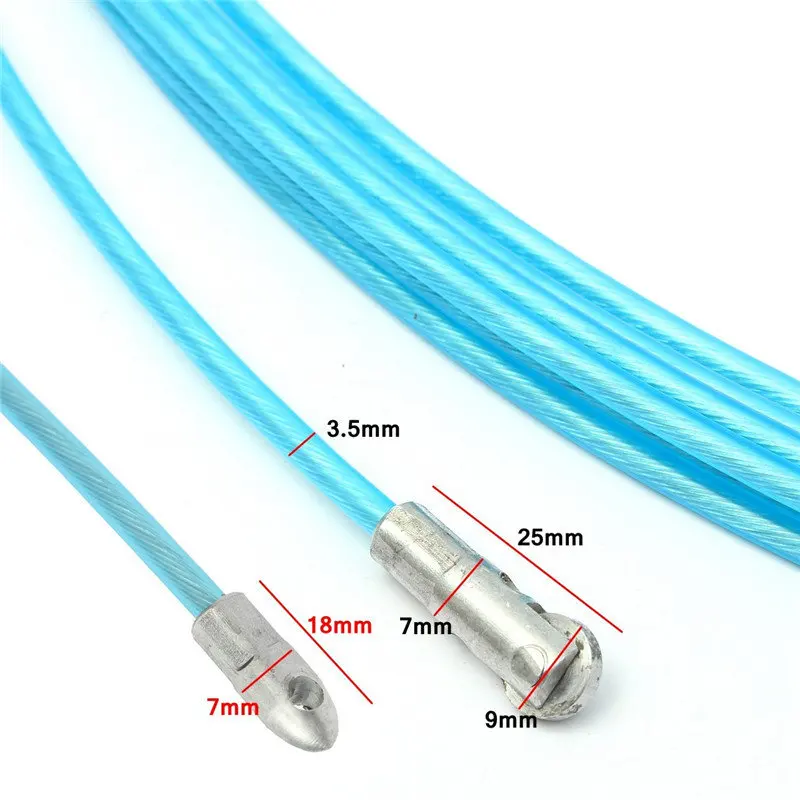 SWILET прочный синий 10 м нейлон сталь электрика провода рыбы ленты трубопровод нейлоновый кабель съемник с колесом лучшее качество