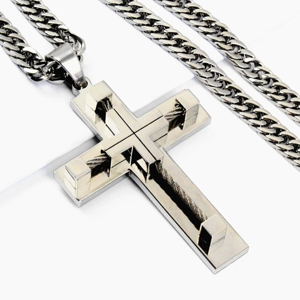 24" MENS Stainless Steel 6mm Silver Cuban Curb Link Chain Necklace