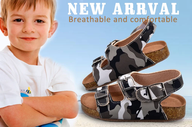 ULKNN Brand Kids Footwear Children School Shoes Boys Girls Sandals Leather Camouflage shoes Casual Apartments baby Sandals (3)