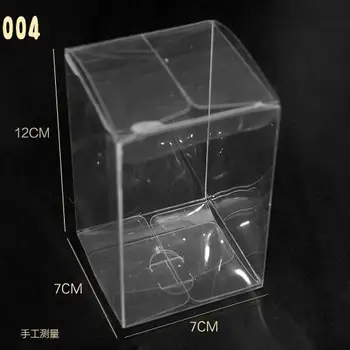 

7*7*12cm 50PCS Transparent Plastic Box PVC Packaging Boxes Plastic Wedding Candy Gift Box Underwear Display Box