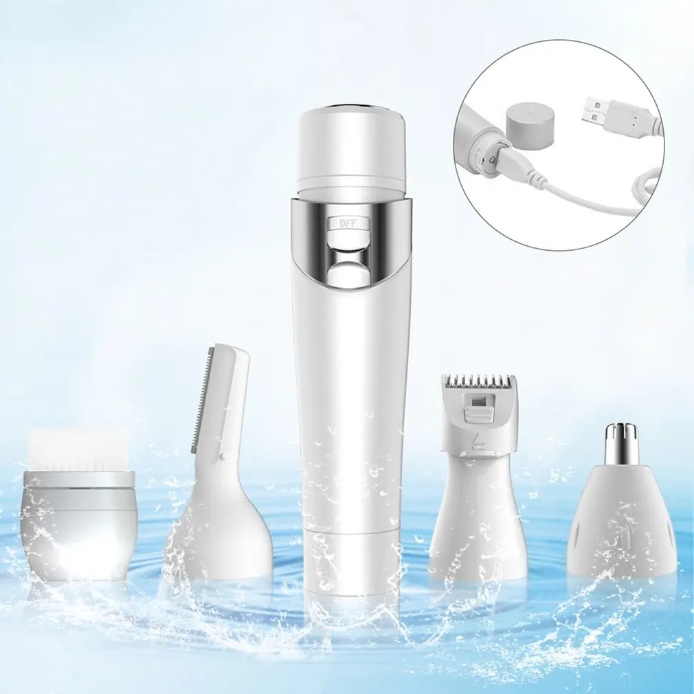 

4 in 1 Women Electric Epilator Portable Multi-Functional Electric Hair Removal Shaver Callus Remover Armpit Razor