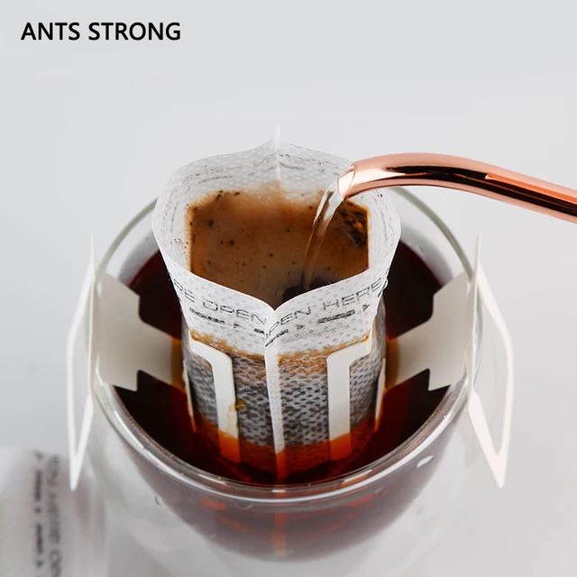 Special Price ANTS STRONG 50pcs coffee hanging ear filter paper/caliber 75mm coffee dripping tool disposable filter bag Special Price ANTS STRONG 50pcs coffee hanging ear filter paper/caliber 75mm coffee dripping tool disposable filter bag