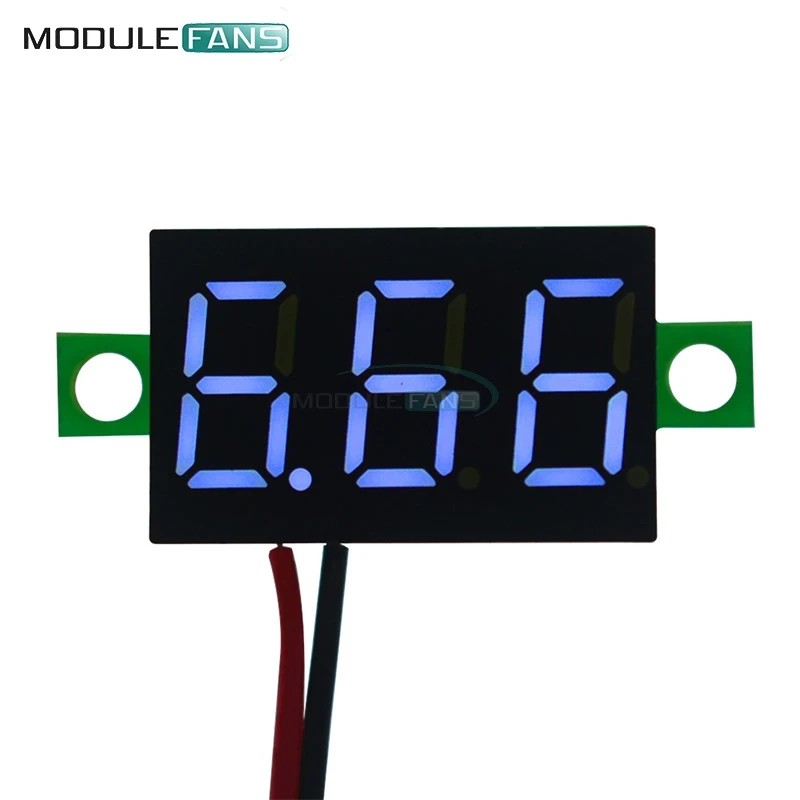 

0.36 Inch Mini Digital LED Display Voltmeter Blue Panel Voltage Meter DC 4.7~32V 3-Digit Display Adjustment Voltmeter Module