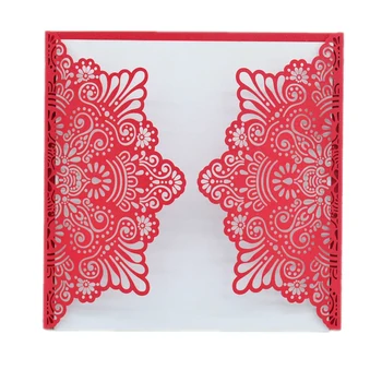 

Crown elegant laser cut wedding invitation card