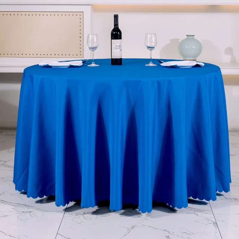 

Solid Color Polyester Fabric Tablecloth Wedding Birthday Party Round/Rectangle Table Cover Desk Cloth