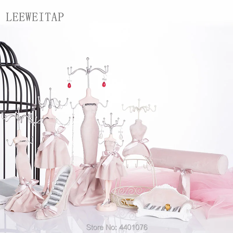 

Modern Red Earrings Necklace Display Rack jewelry rack, Bedroom window dressing table to send girls' girlfriends birthday gift