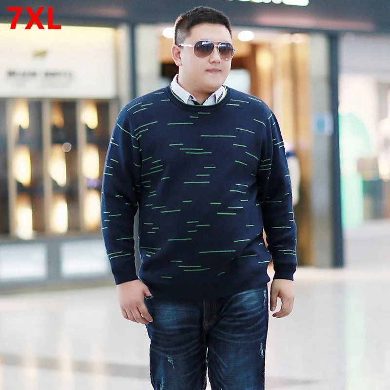 

Winter plus size loose sweater 8XL men's oversized long sleeve extra large sweater 140kg 7XL 6XL
