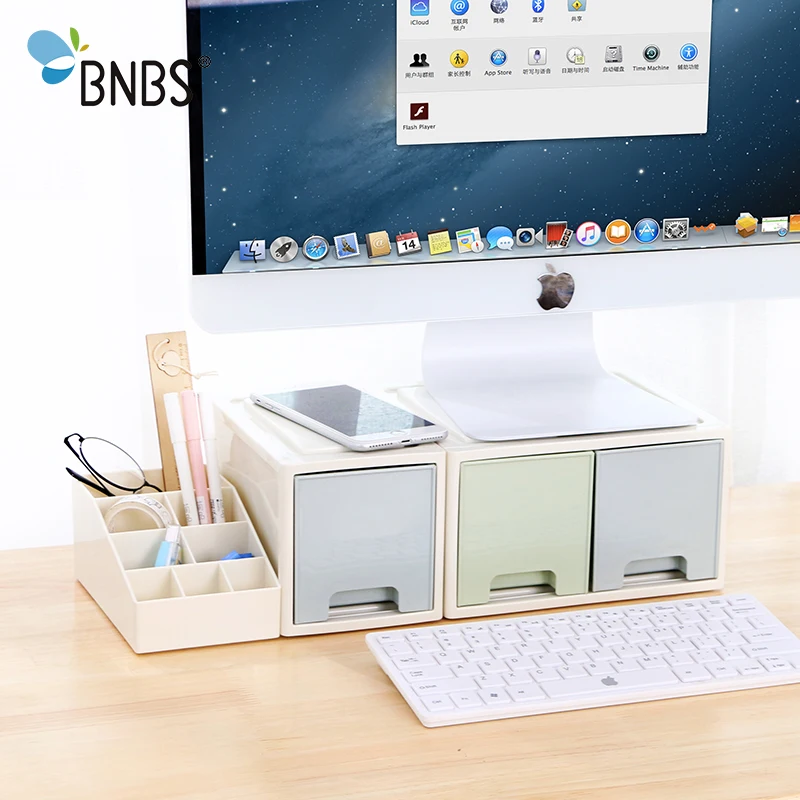 BNBS подставка для ЖК мониторов с ящиком офисная Настольная коробка хранения