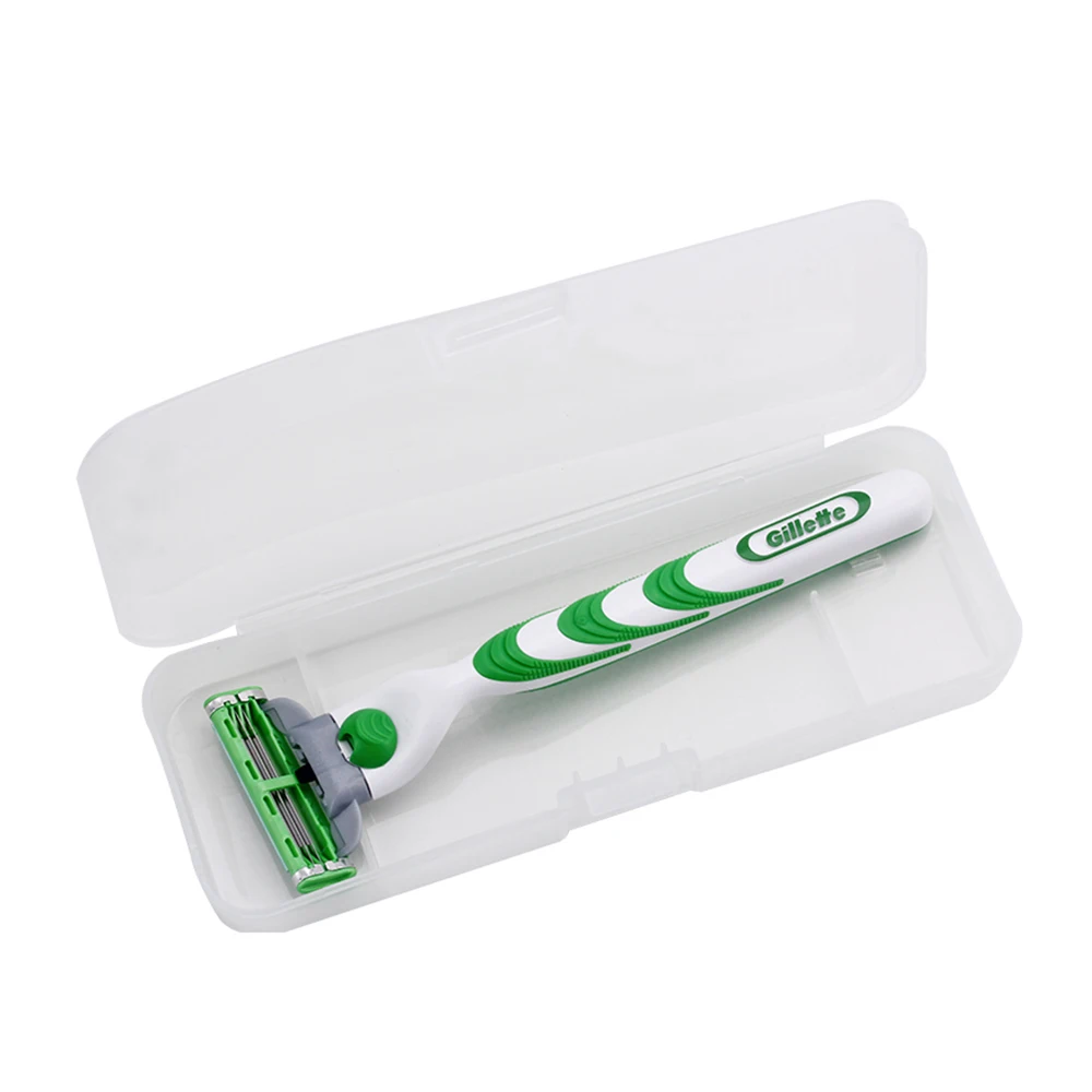 2 pc Manual Razor Box For Shaving Razor Trimmer Blade Travel Case