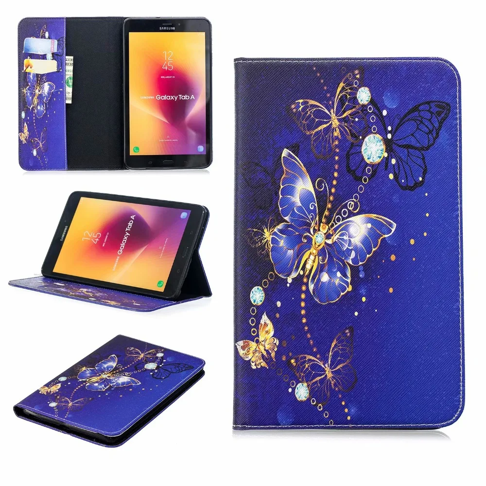 Чехол для Samsung Galaxy Tab A 8 0 SM T380 T385 2017 дюймов смарт чехол с принтом кожи планшета из