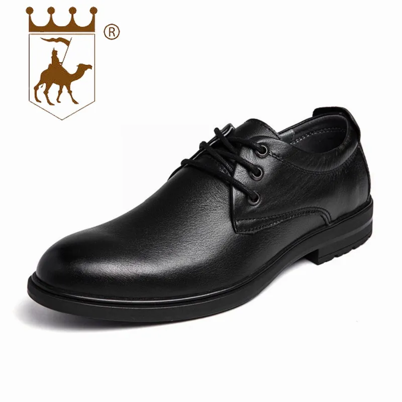 Backcamel Outono Absorção Da De Moda Dos Vestido Sapatas Respirável Vaca Sapatos Black Negócio Couro Homens Casuais Choque 2018 r5qFxr