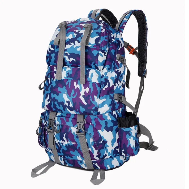 شحن فارس 50L مقاومة للماء في الهواء الطلق التخييم على ظهره السفر الحقيبة Packsack المشي كيس التسلق دائم حقيبة الرياضة شحن فارس 50L مقاومة للماء في الهواء الطلق التخييم على ظهره السفر الحقيبة Packsack المشي كيس التسلق دائم حقيبة الرياضة