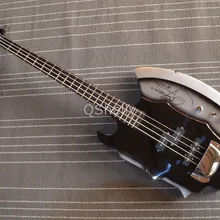 Высокое качество Qshelly custom cort GENE SIMMONS AXE 4 струны P/J звукосниматель мостовой крышкой электрическая бас гитара Музыкальные инструменты магазин