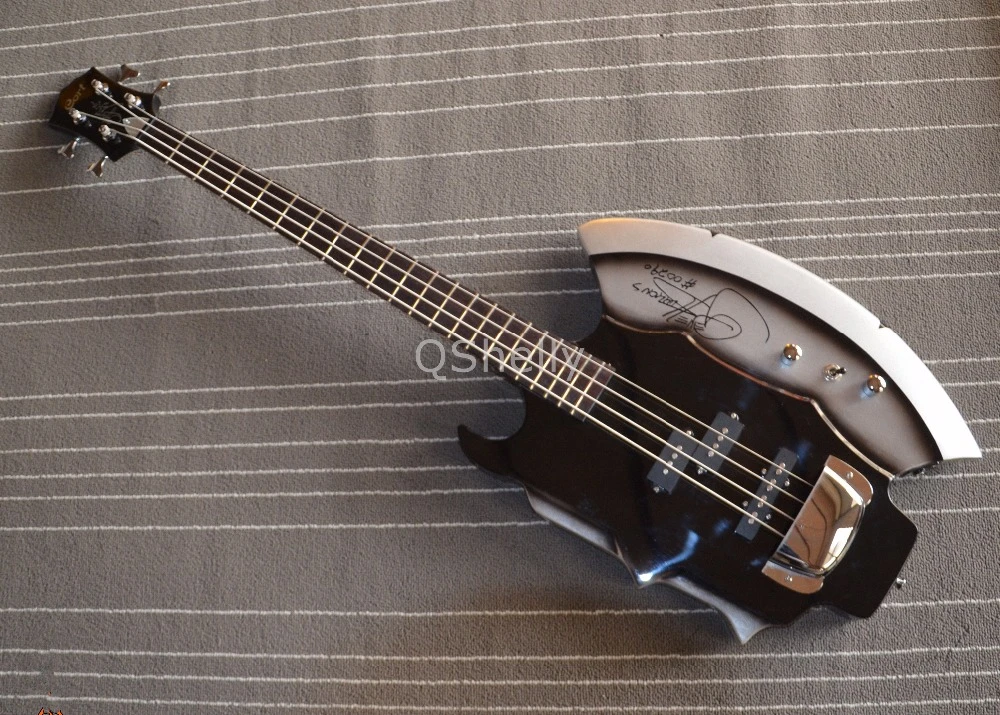 Qshelly guitarra eléctrica personalizada, instrumento musical de alta calidad, con funda de puente de recolección P/J de 4 cuerdas, GENE simmon, tienda de instrumentos instruments shop|electric bass guitarbass guitar - AliExpress