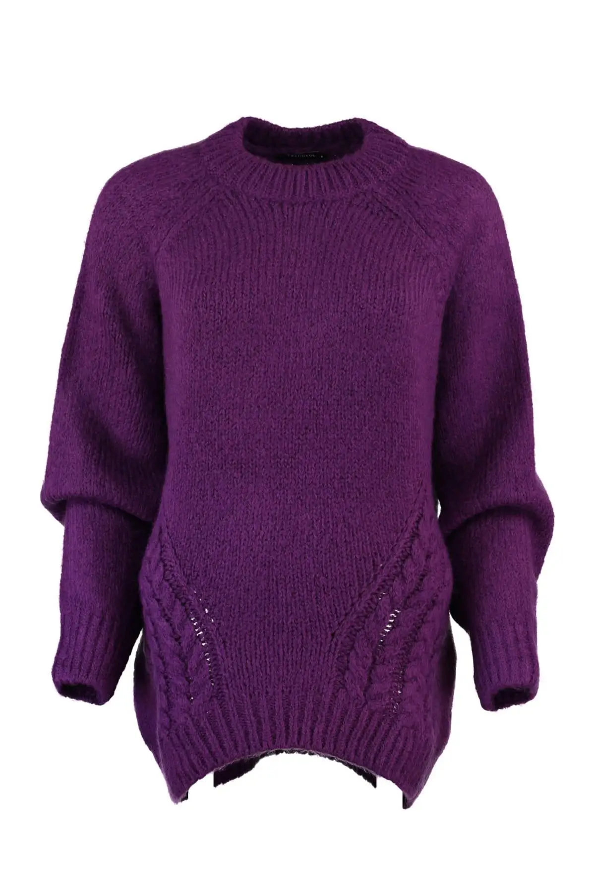 

Trendyol WOMEN-Purple Mesh Detaylı Knitwear Sweater TWOAW20NV0036