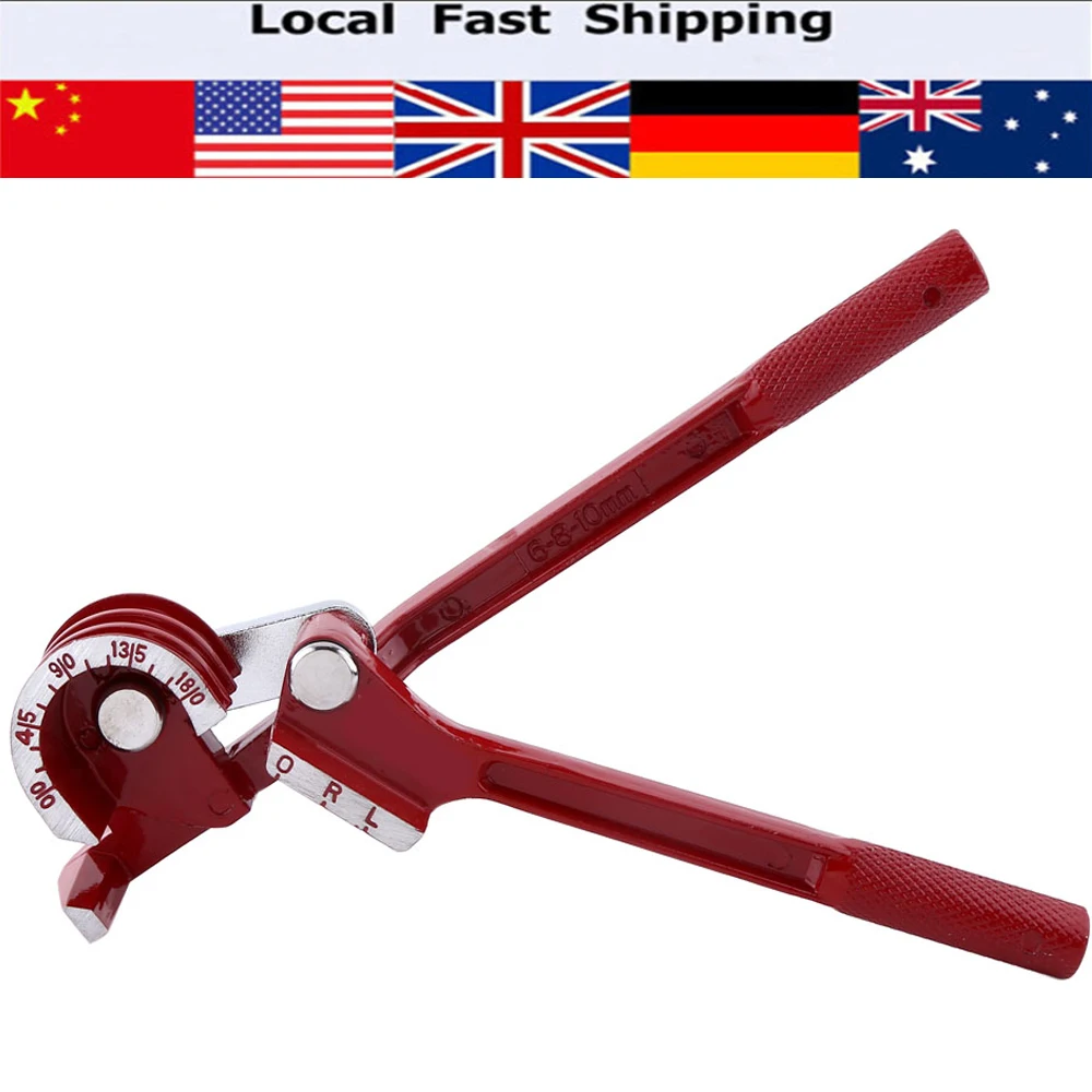 

3 In 1 180 Degree 1/4" 5/16" 3/8" Aluminum Alloy Tube Bender Heavy Duty Pipe Bending Tool