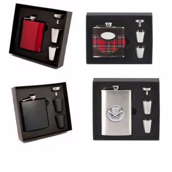 

6ounce Coated hip flask with 2 cups and funnel set ,Personalized logo is available , Laser welding,mixed set is available