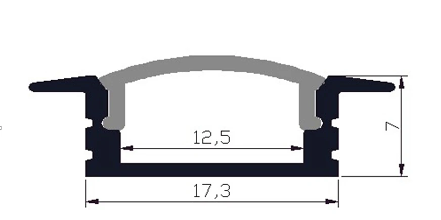 Perfil de Alumínio Perfil de Alumínio com Tampa Frete Grátis Venda Quente Top Moda Levou Led Bar Canal Super Fino Recesso com Tampa & Termina 2 led aluminium profile